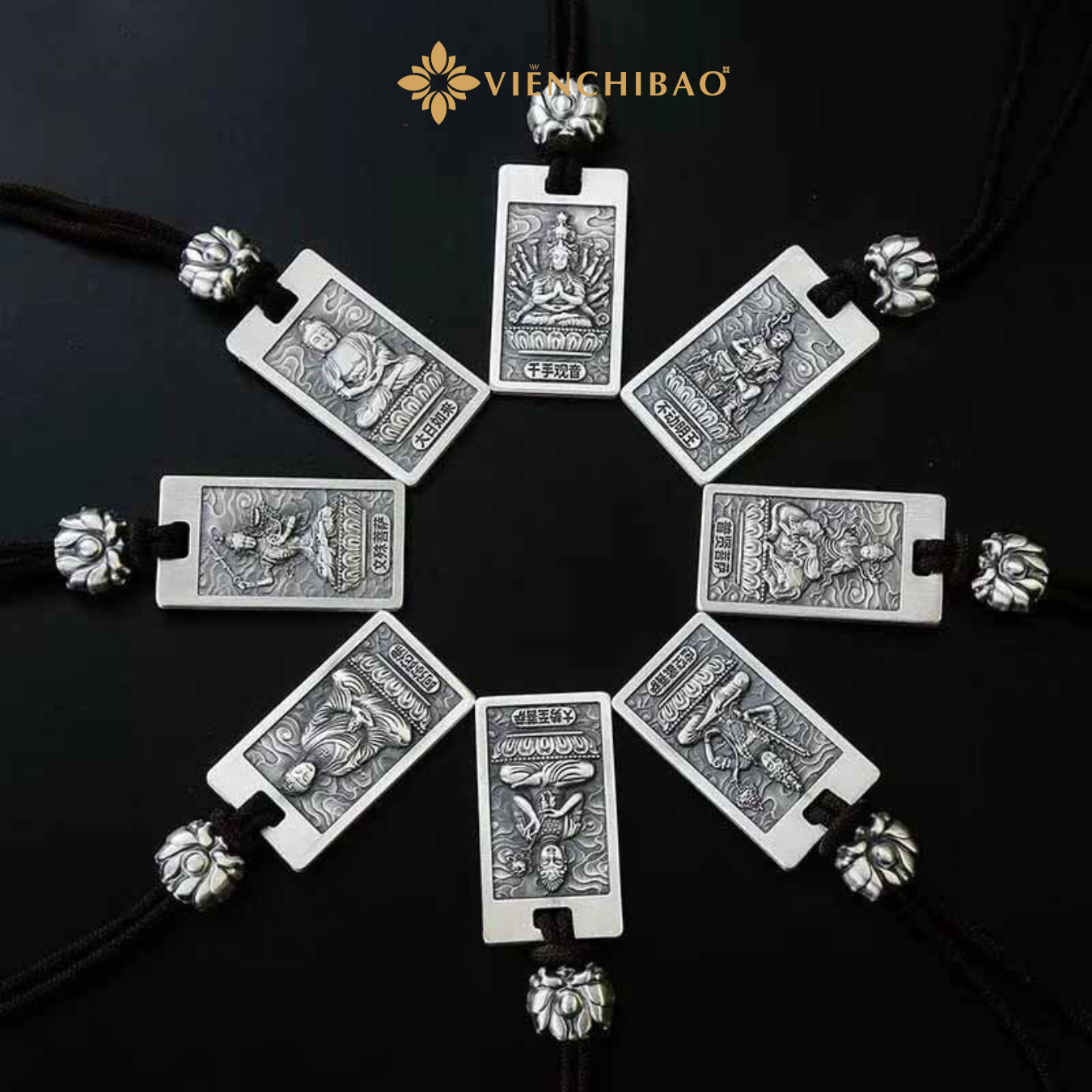 Mặt dây chuyền bạc nam phật bất động Minh Vương