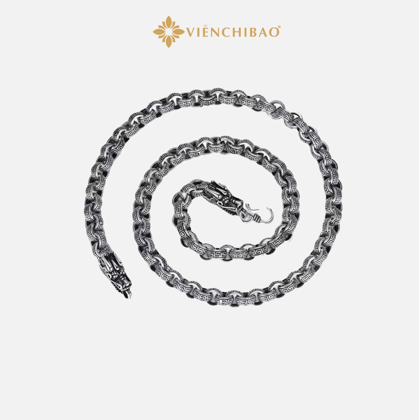 Dây chuyền bạc nam xích long hỏa diệm - Bạc thái 925