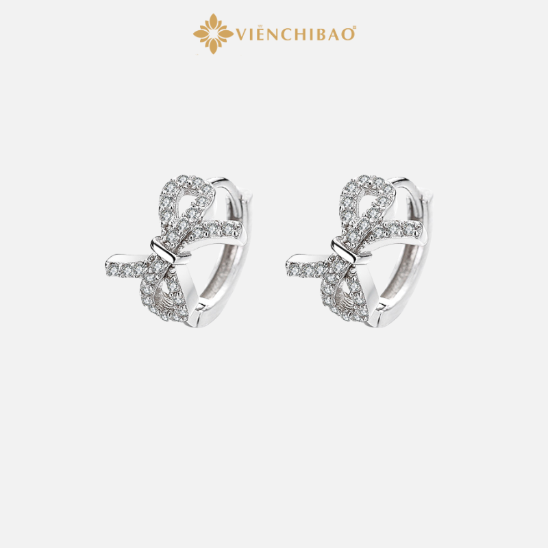 Bông Tai Bạc Nữ Nơ - Bạc S925 viễn chí bảo