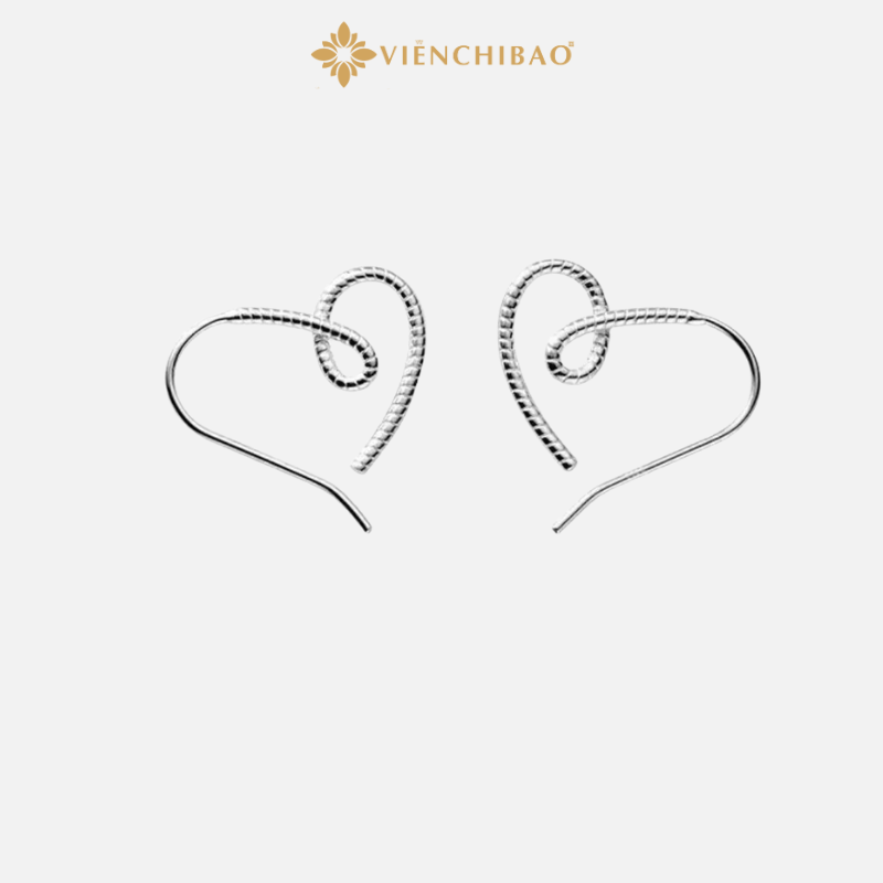 Bông Tai Bạc Nữ Trái Tim Xoắn - Viễn Chí Bảo