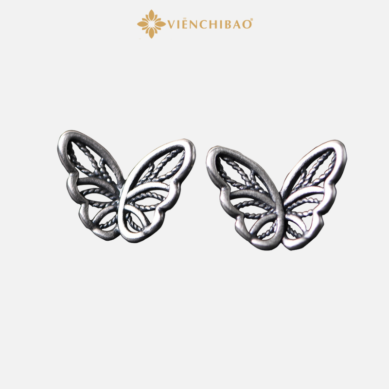 Bông Tai Bạc Nữ Hình Bướm - Viễn Chí Bảo