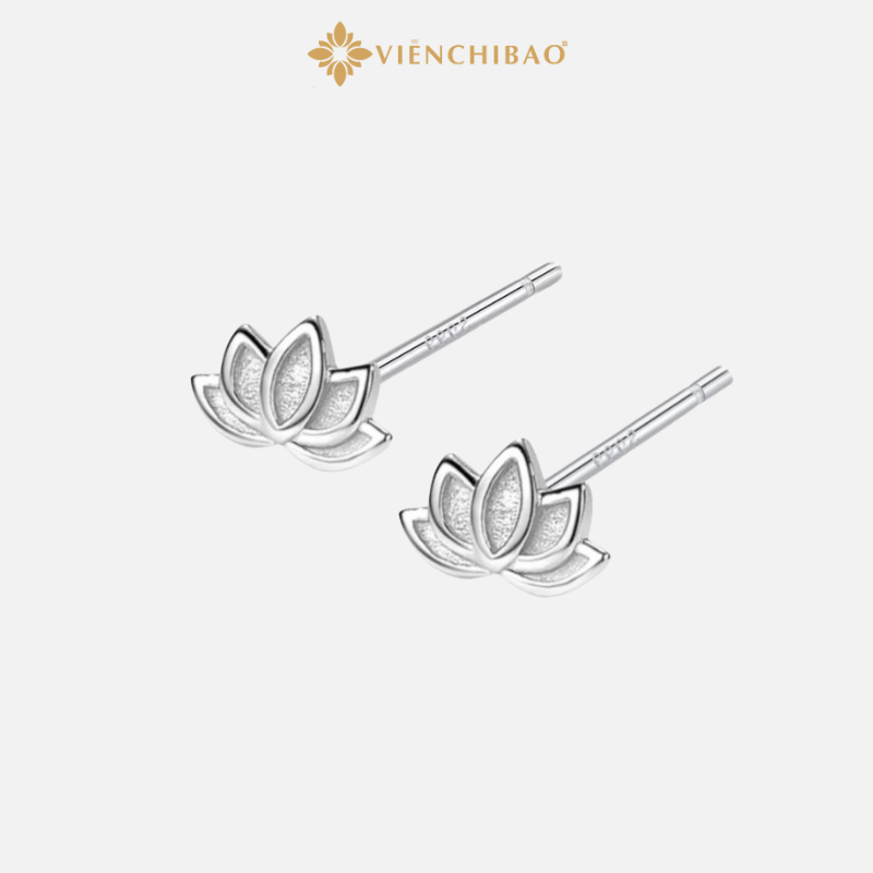 Bông Tai Liên Hoa Nhỏ - Bạc Thái S925 - Viễn Chí Bảo