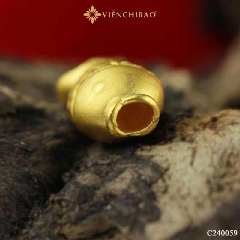 Charm cá chép vàng 24k