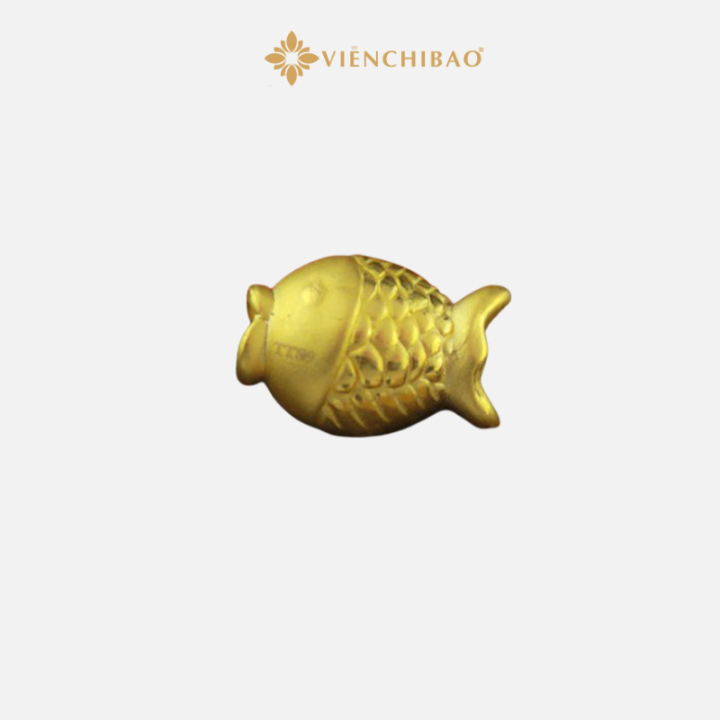 Charm cá chép vàng 24k