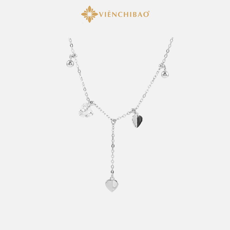 DÂY CHOKER ĐÁ TRÁI TIM BI TRÒN - S925 VIỄN CHÍ BẢO