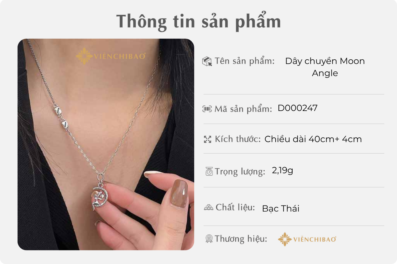 Dây chuyền Moon Angle