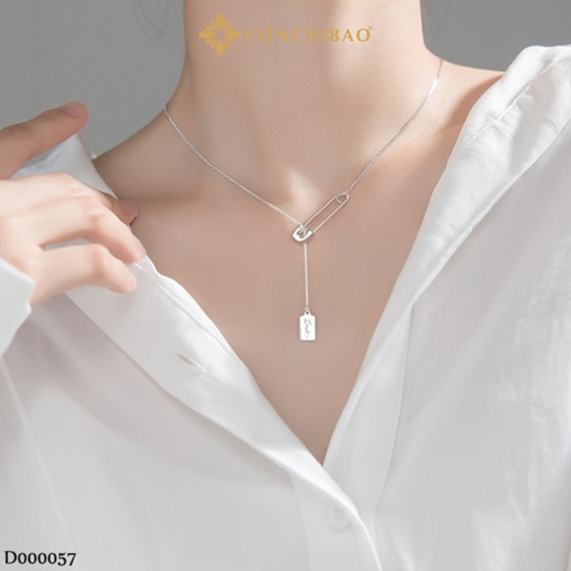 Dây chuyền bạc nữ kim băng