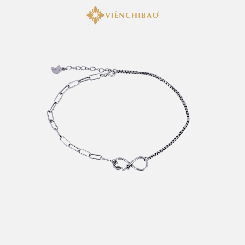 Lắc Chân Bạc Nữ Love Infinity - Bạc S925 VIỄN CHÍ BẢO
