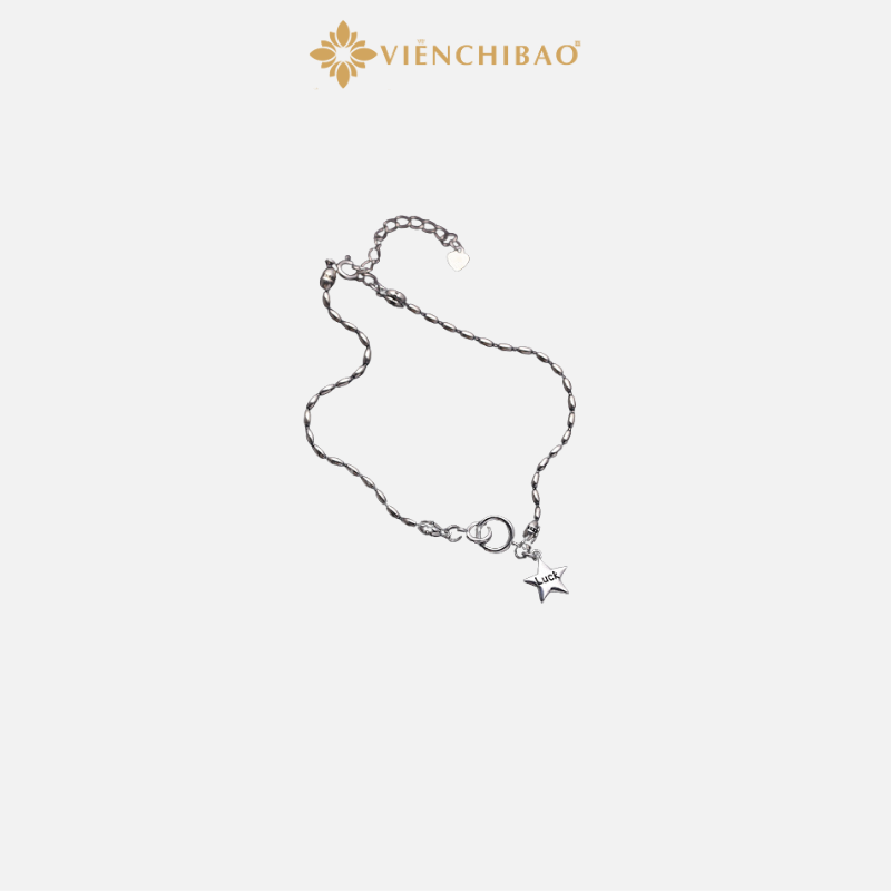 Lắc chân bạc nữ lucky star