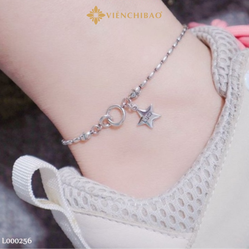 Lắc chân bạc nữ lucky star