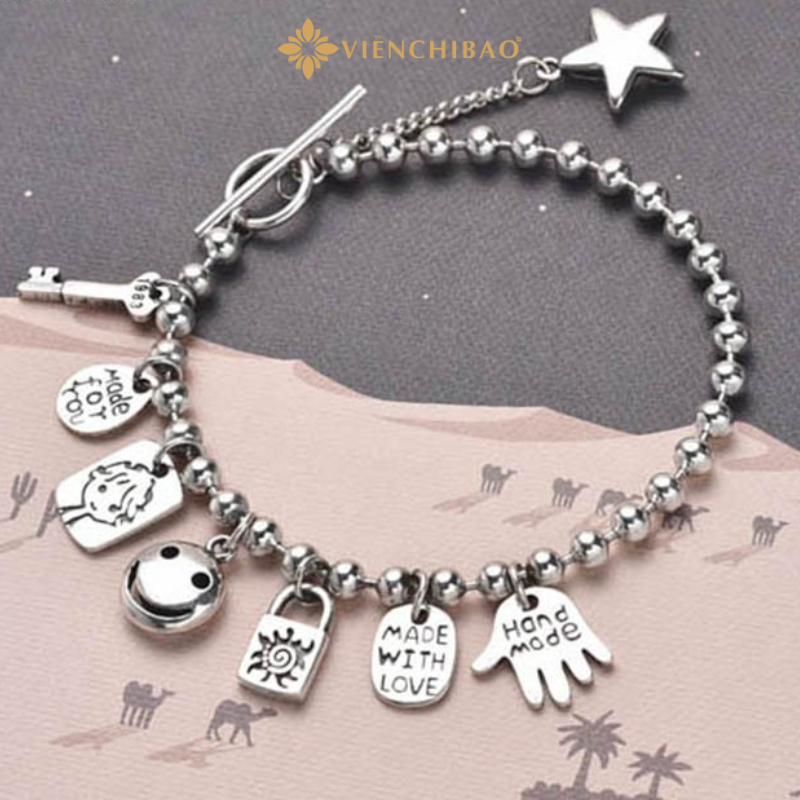 Lắc tay bạc nữ hand made