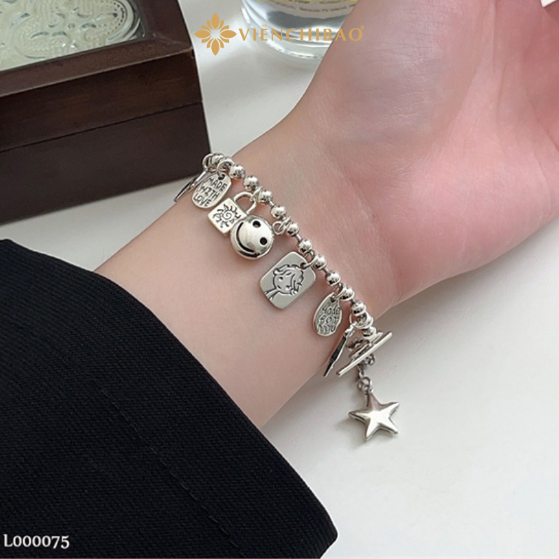 Lắc tay bạc nữ hand made