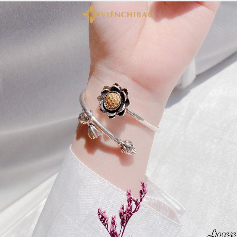 Lắc tay bạc nữ liên tâm