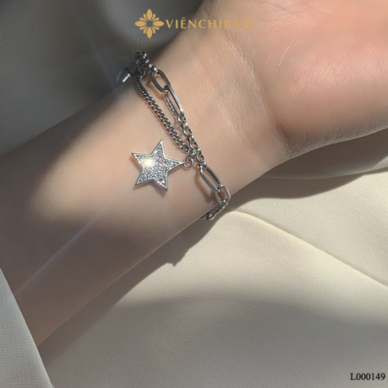 Lắc tay bạc nữ star new