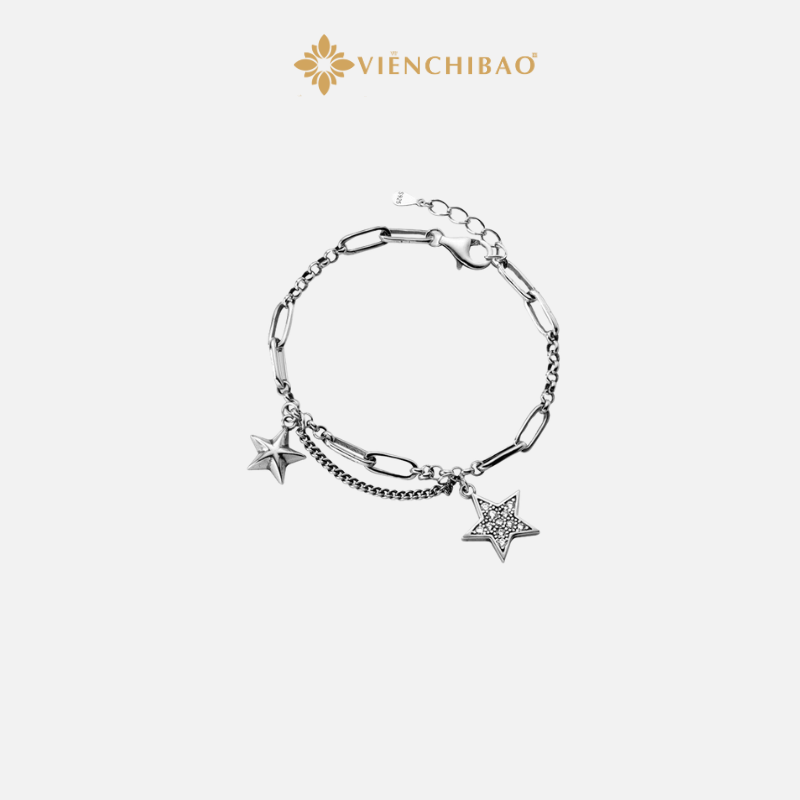 Lắc tay bạc nữ star new