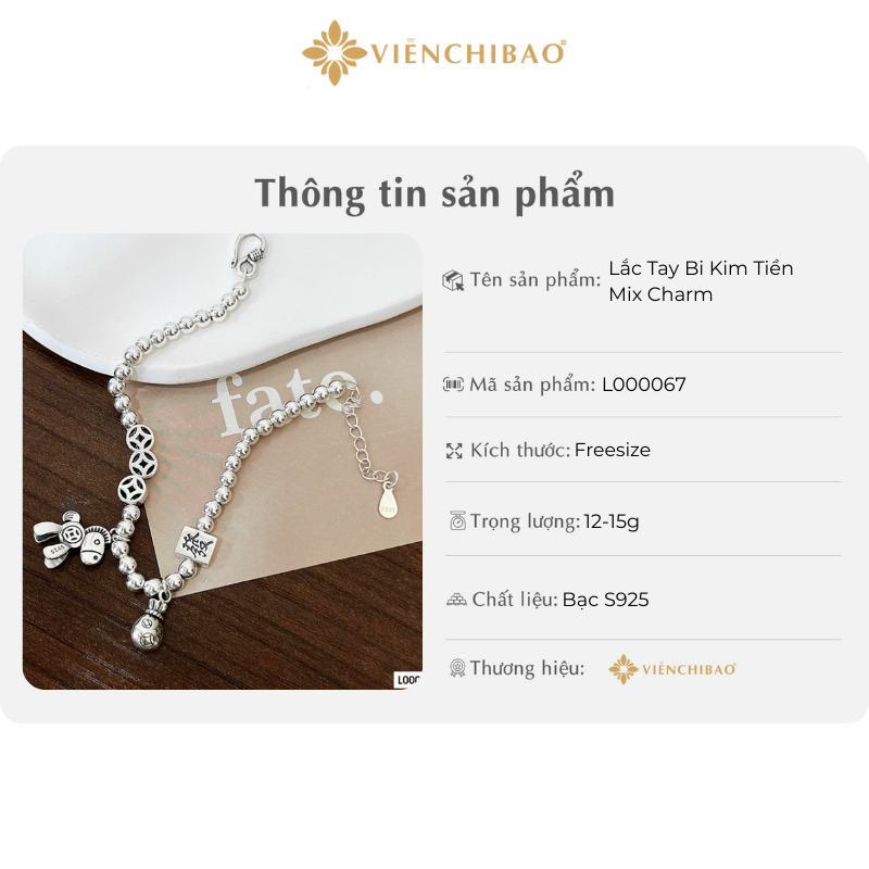 Lắc tay bi kim tiền