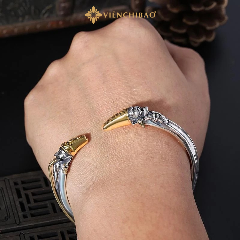 Vòng tay Hắc Bạch Vô Thường - Bạc Thái