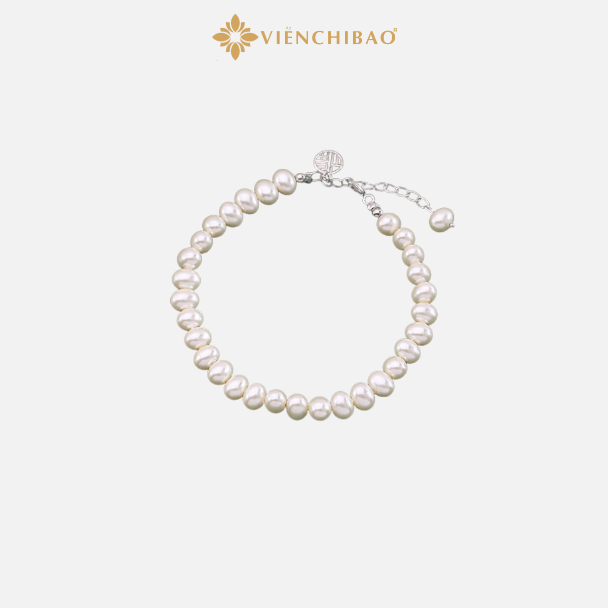 Lắc tay ngọc trai móc chữ phúc - Viễn Chí Bảo