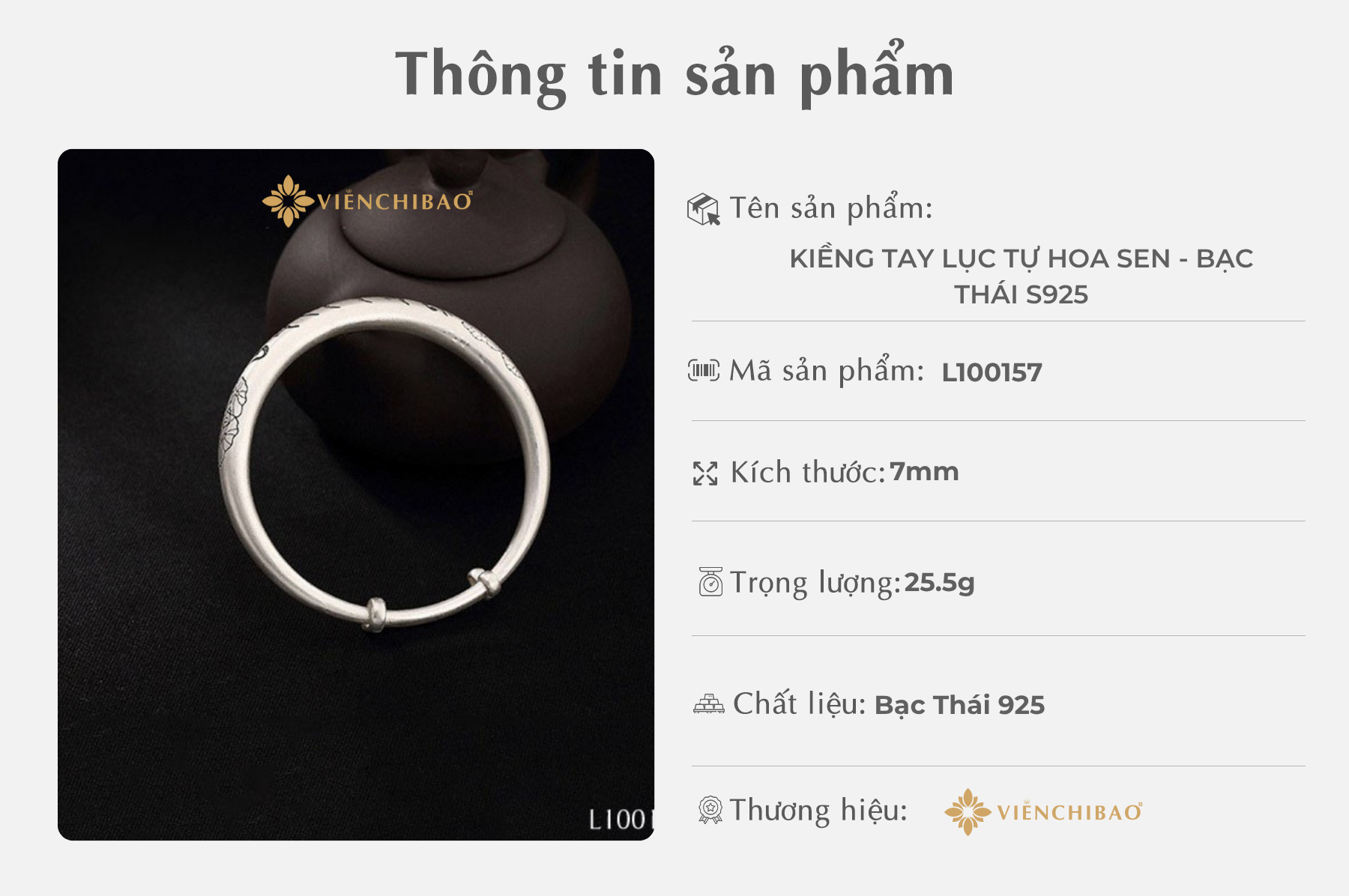 Mô tả sản phẩm Kiềng Tay 