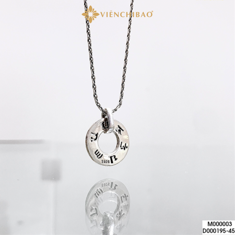 Mặt dây chuyền bạc nữ lục tự