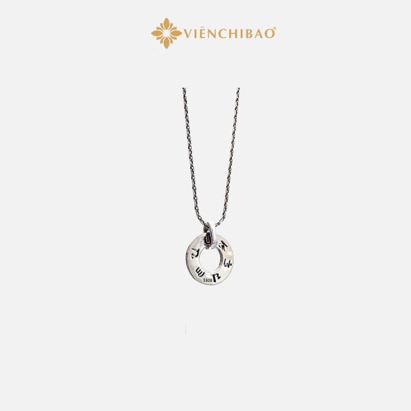 Mặt dây chuyền bạc nữ lục tự