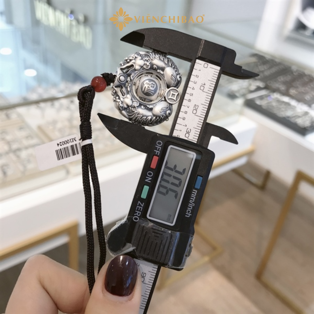 Mặt dây chuyền nam tỳ hưu tài lộc chữ phúc xoay