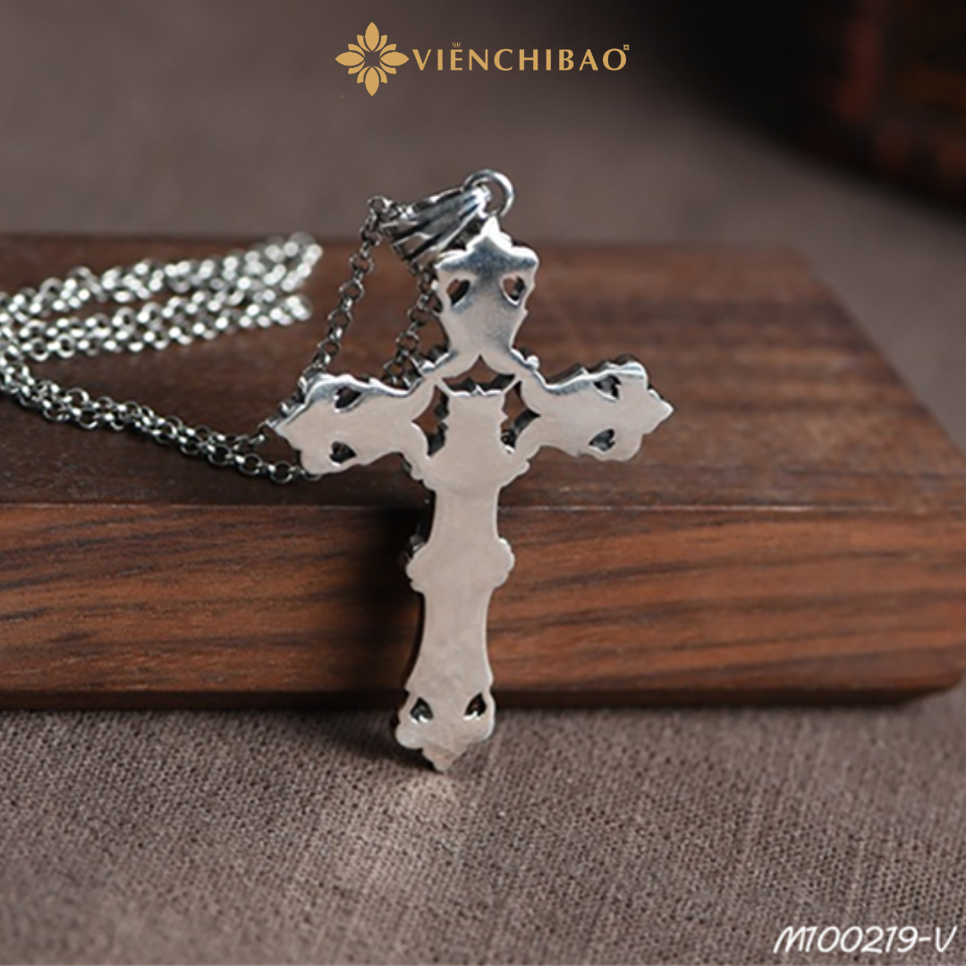 Mặt dây chuyền thiên chúa thánh giá xi vàng