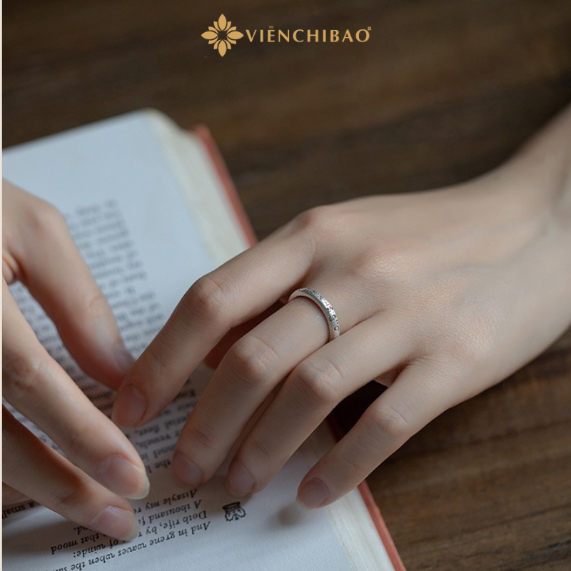 Nhẫn Bạc Nữ Lục Tự Đại Minh