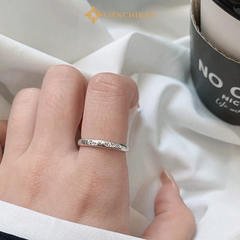 Nhẫn Bạc Nữ Lục Tự Đại Minh