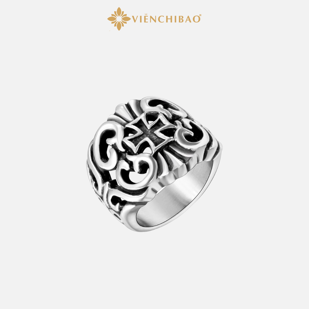 Nhẫn bạc thái nam Thập Giá