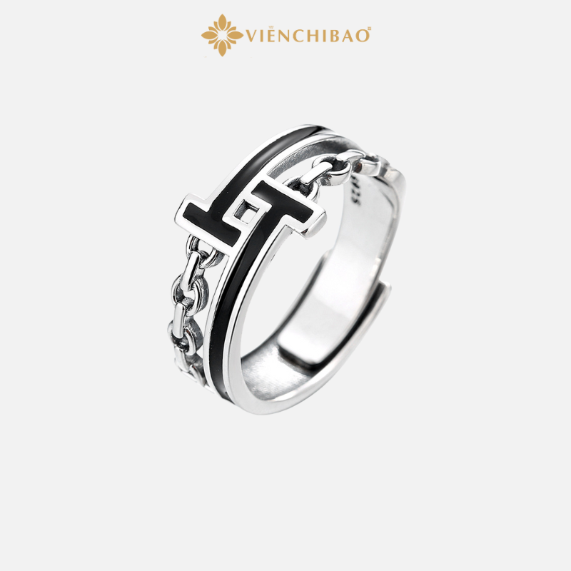 Nhẫn Chữ T Đối Xứng - Bạc S925 - Viễn Chí Bảo