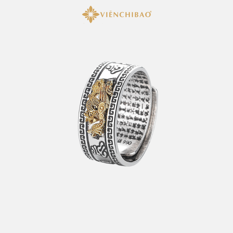Nhẫn Rồng Khắc Lục Tự - Bạc Thái S990 - Viễn Chí Bảo