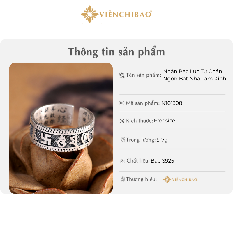 Nhẫn bạc lục tự chân ngôn