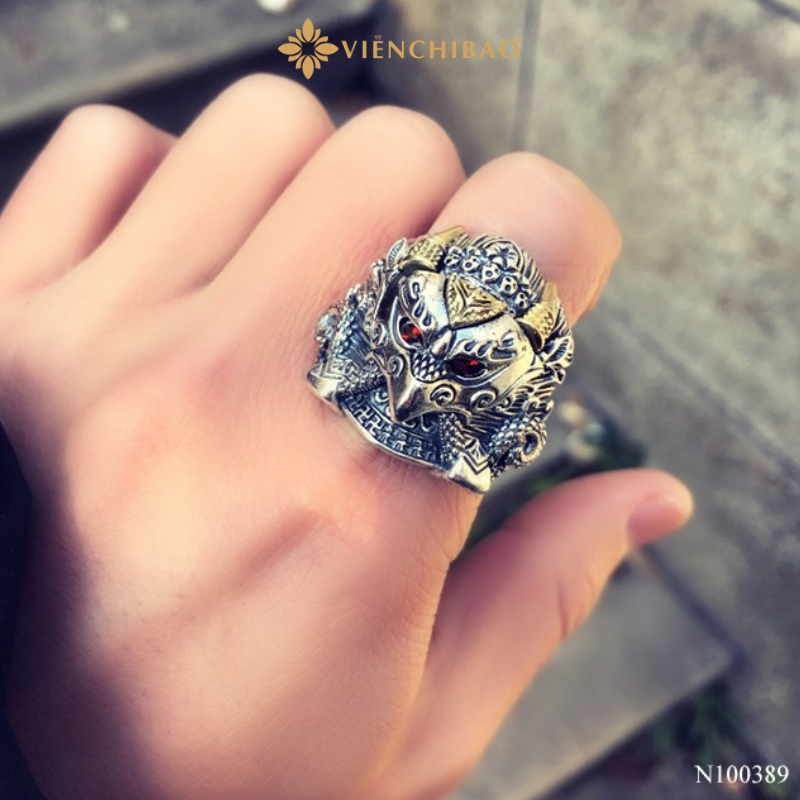 Nhẫn bạc nam kim sí