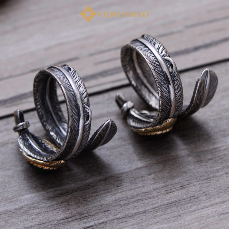 Nhẫn bạc nam phượng hoàng vũ