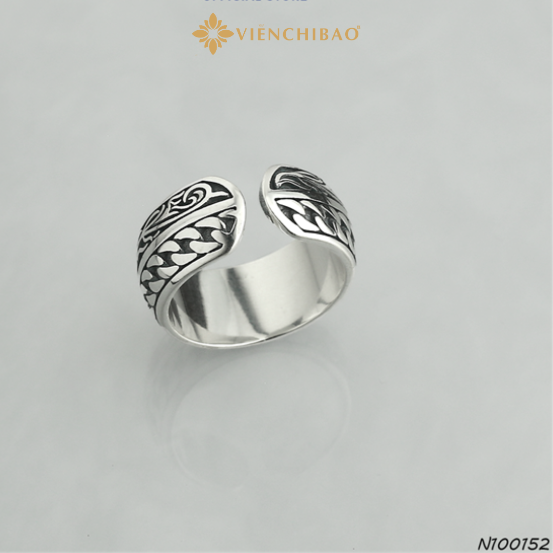 Nhẫn bạc nam xích basic