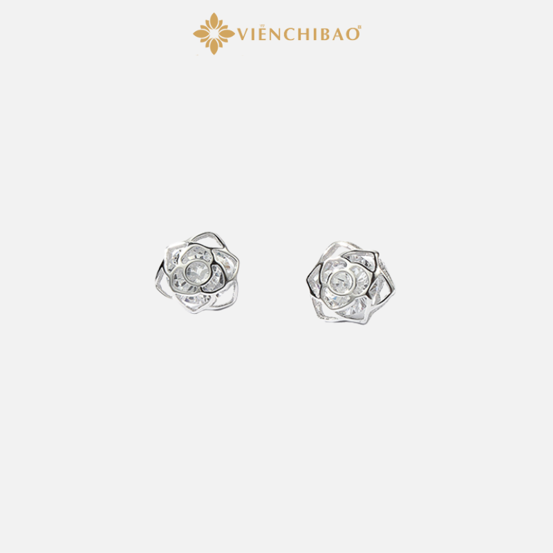 Bông Tai Bạc Nữ Hoa Hồng - VIỄN CHÍ BẢO