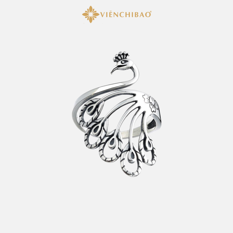 Nhẫn Bạc Nữ Khổng Tước Mới - VIỄN CHÍ BẢO N000486
