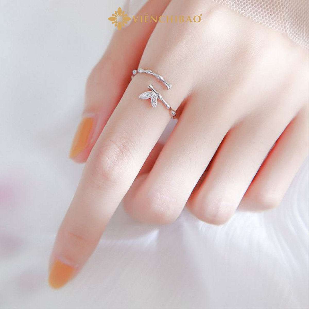 Nhẫn bạc nữ lá trúc Nhan-bac-nu-la-truc