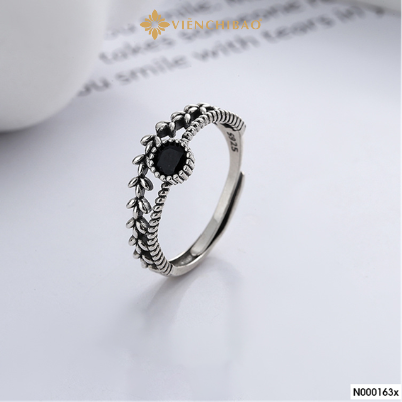 Nhẫn bạc nữ laurel