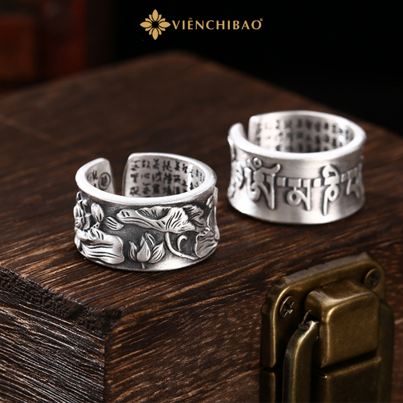 Nhẫn bạc nữ liên hoa thủy chi