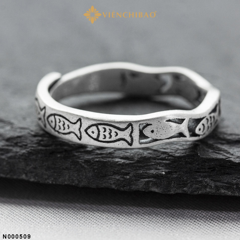 Nhẫn bạc nữ tiểu ngư