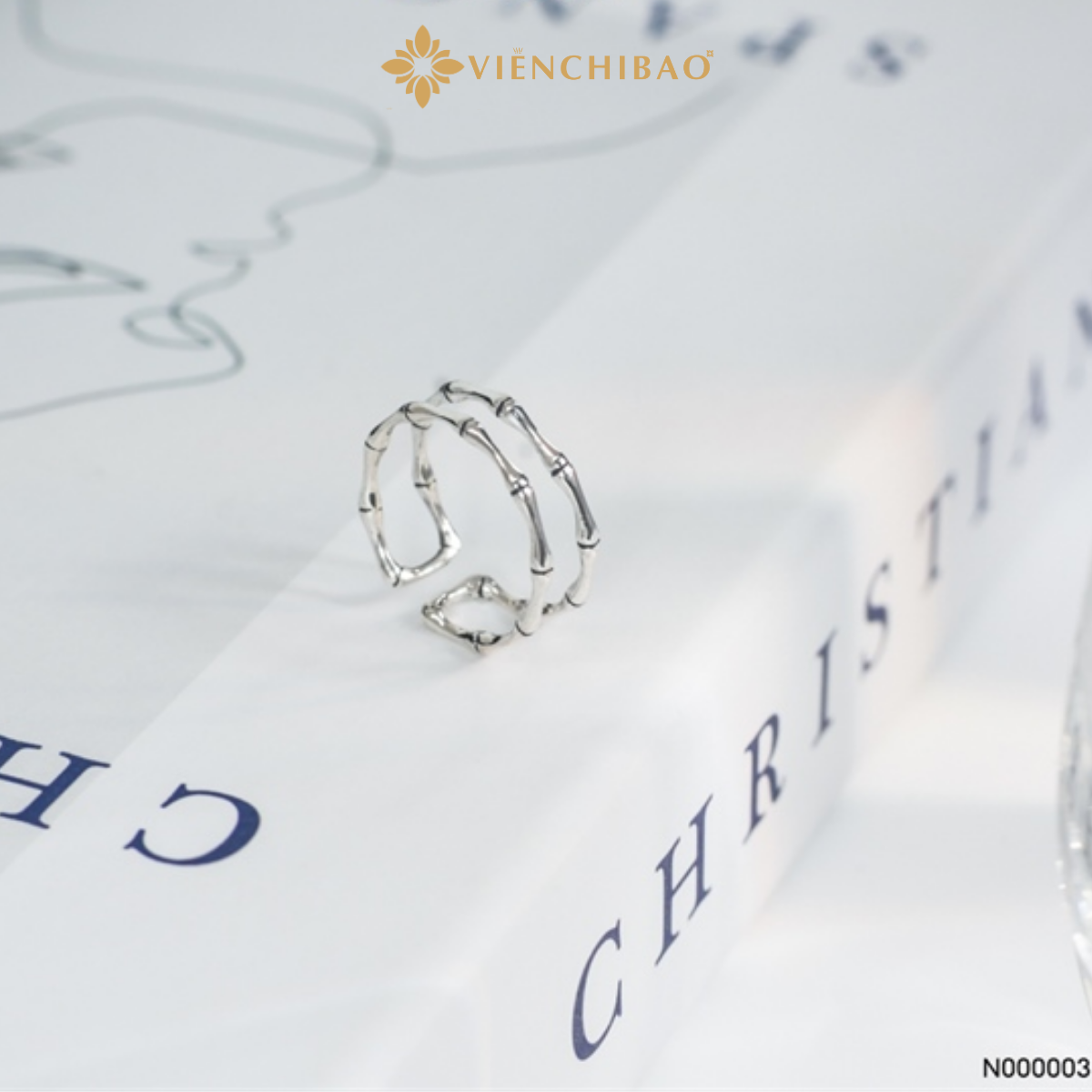 Nhẫn bạc thái nữ đốt trúc