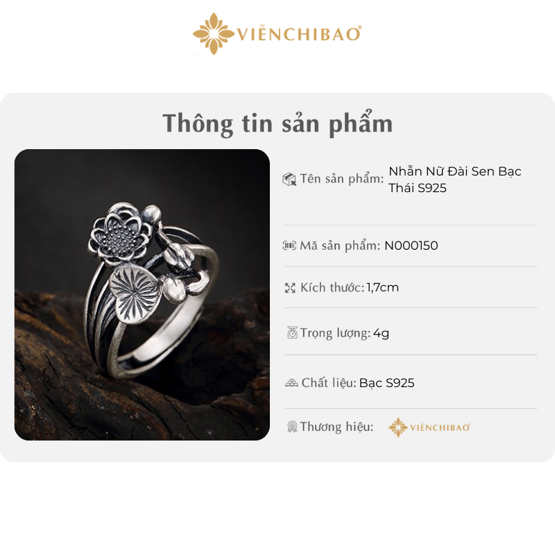 Nhẫn nữ đài sen