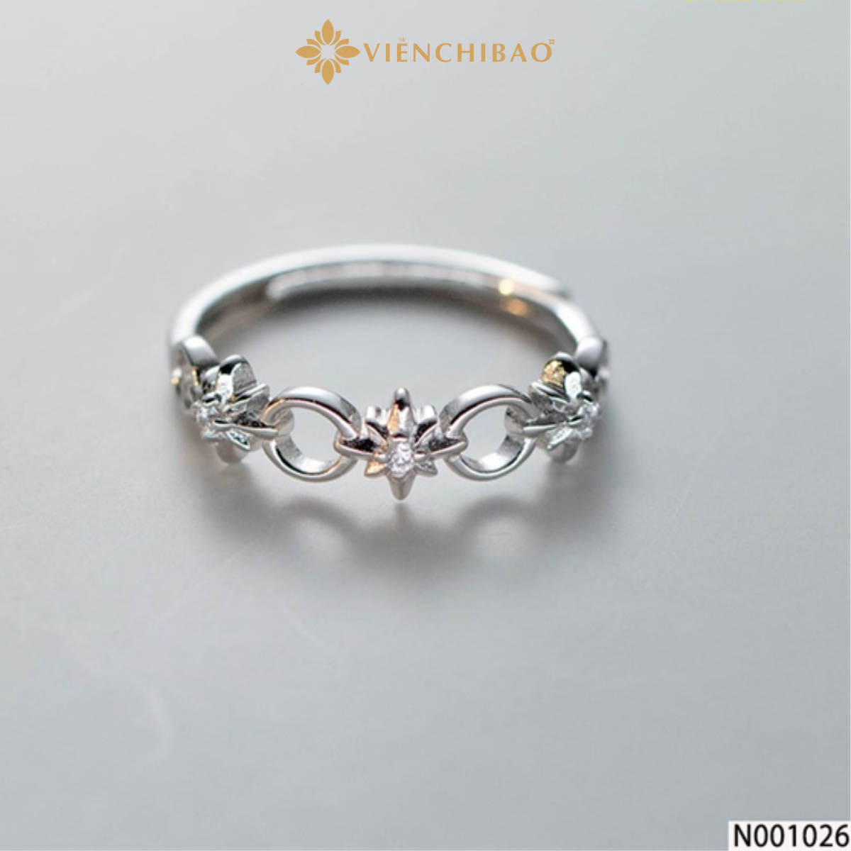 Nhẫn sao đá tròn