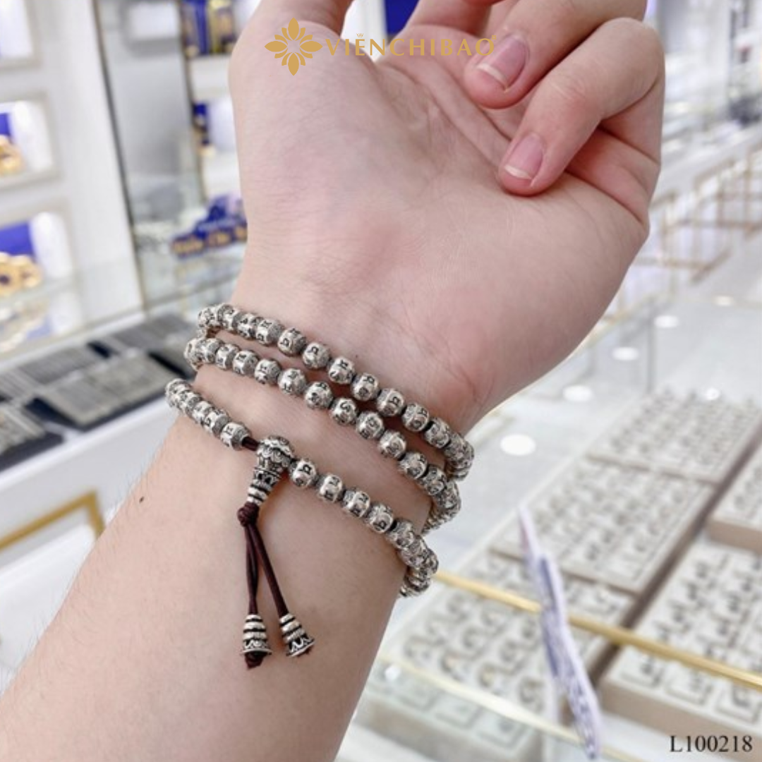 Vòng tay Om Mani Padme Hum 108 hạt