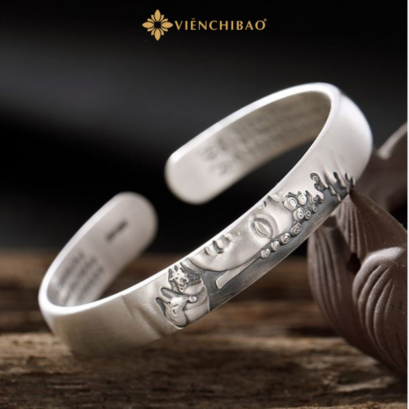 Vòng tay bạc nam cõi phật