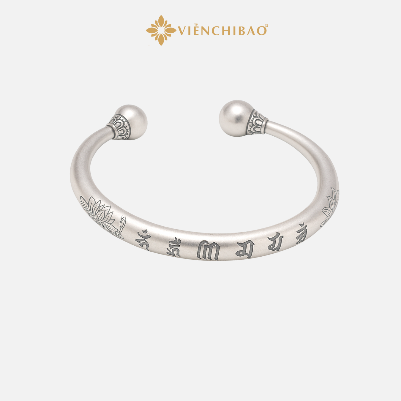 Lắc tay bạc thái hoa sen