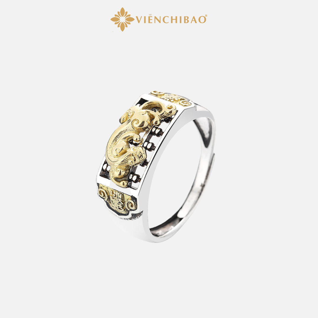 nhẫn bạc nam tỳ hưu bàn tính tài lộc