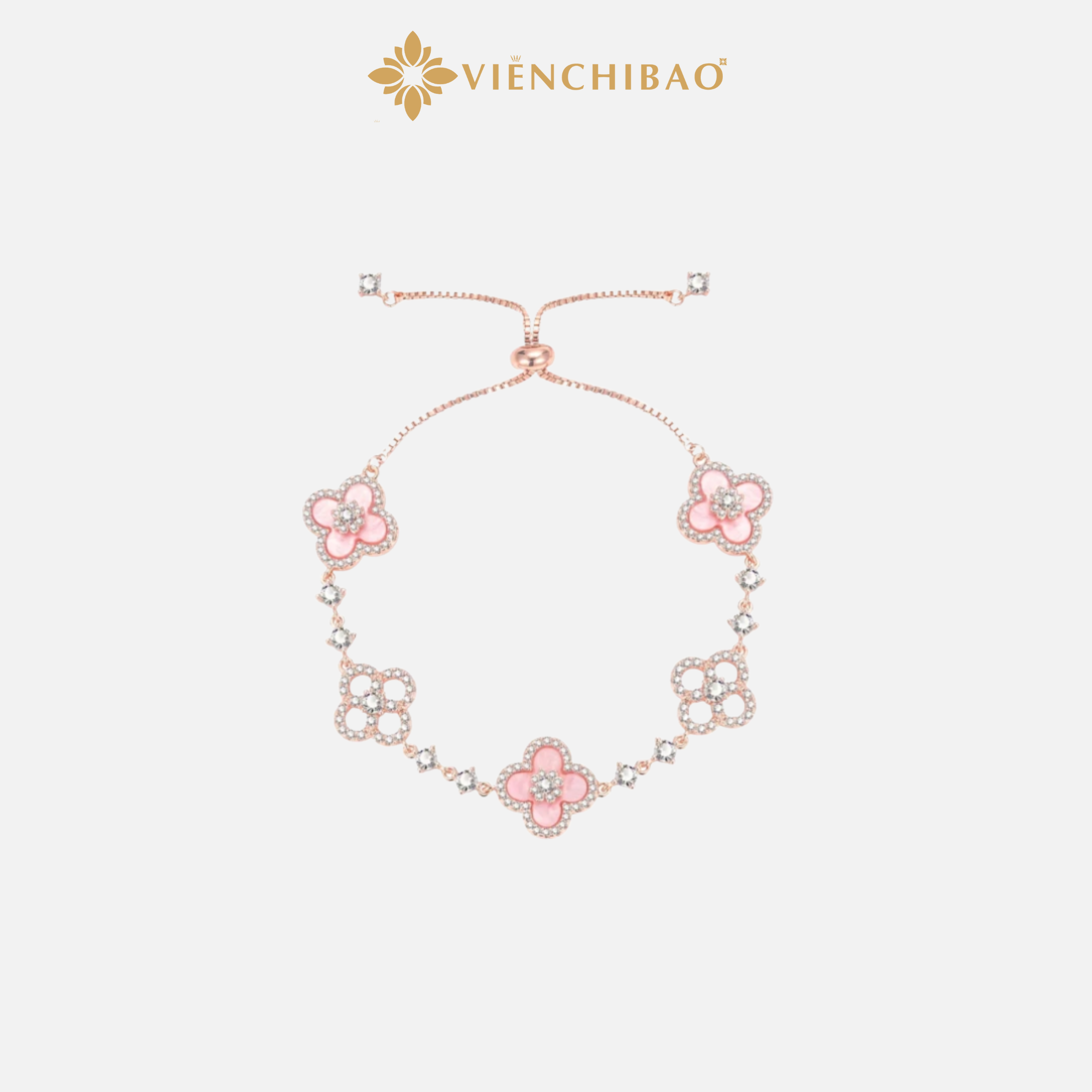 LẮC TAY CỎ 4 LÁ ĐÍNH ĐÁ - VIỄN CHÍ BẢO - L400192